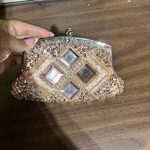 Elegant Gold and Silver Clutch